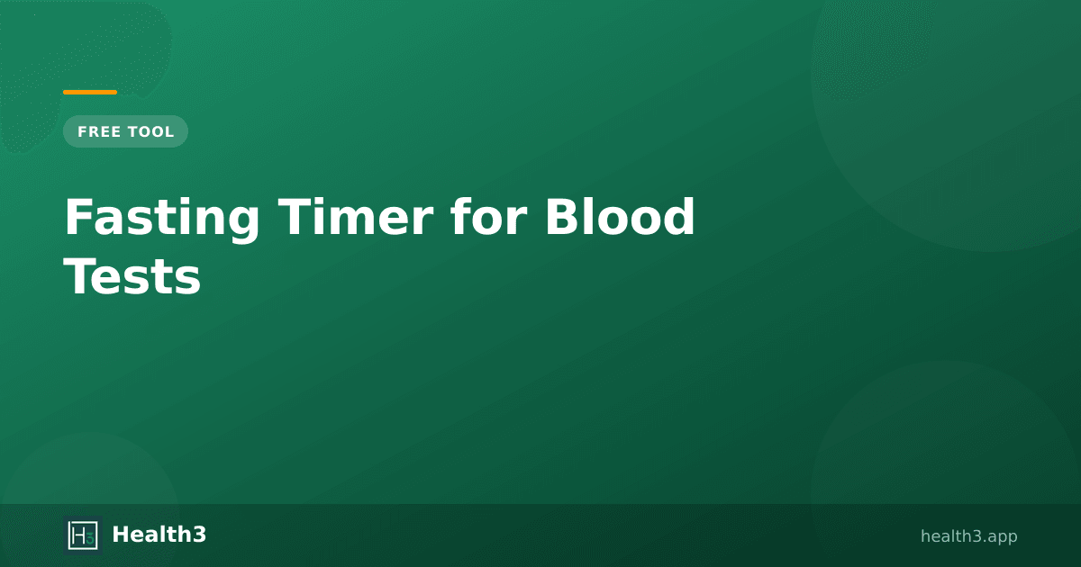 Fasting Timer for Blood Tests: How Long to Fast Before a Blood Test ...